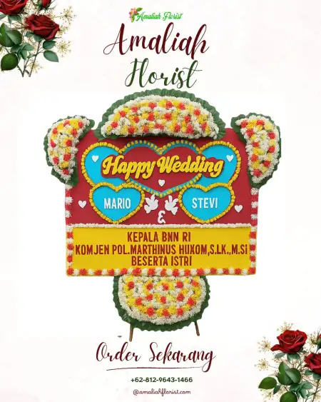 Papan Bunga Pernikahan Kingkang